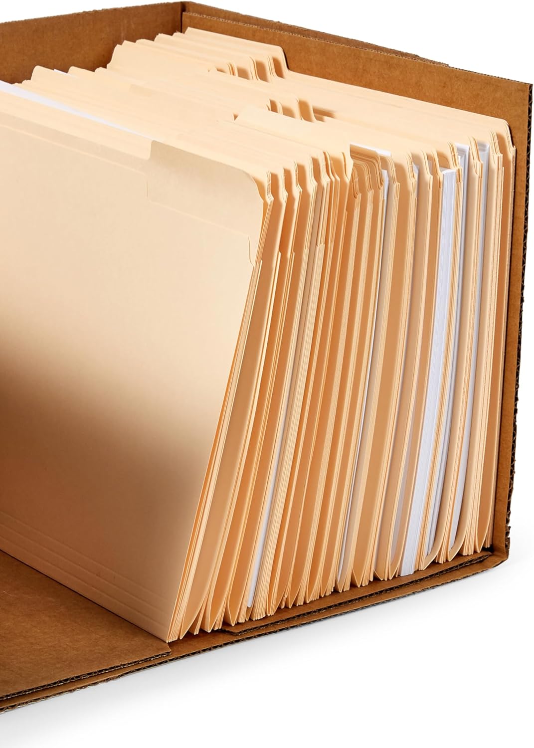Storage/Filing Boxes with Lift-Off Lid, Letter/Legal Size, Collapsible, Tape-Free Assembly, White, 16.2" L x 12.5" W