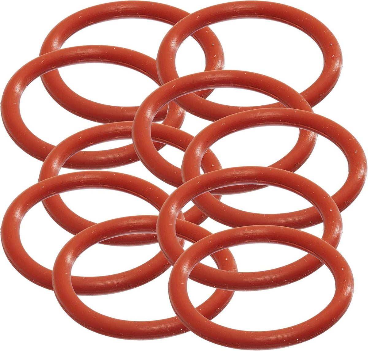 112 Silicone O-Ring, 70A Durometer, Red, 1/2" ID, 11/16" OD, 3/32" Width (Pack of 10)