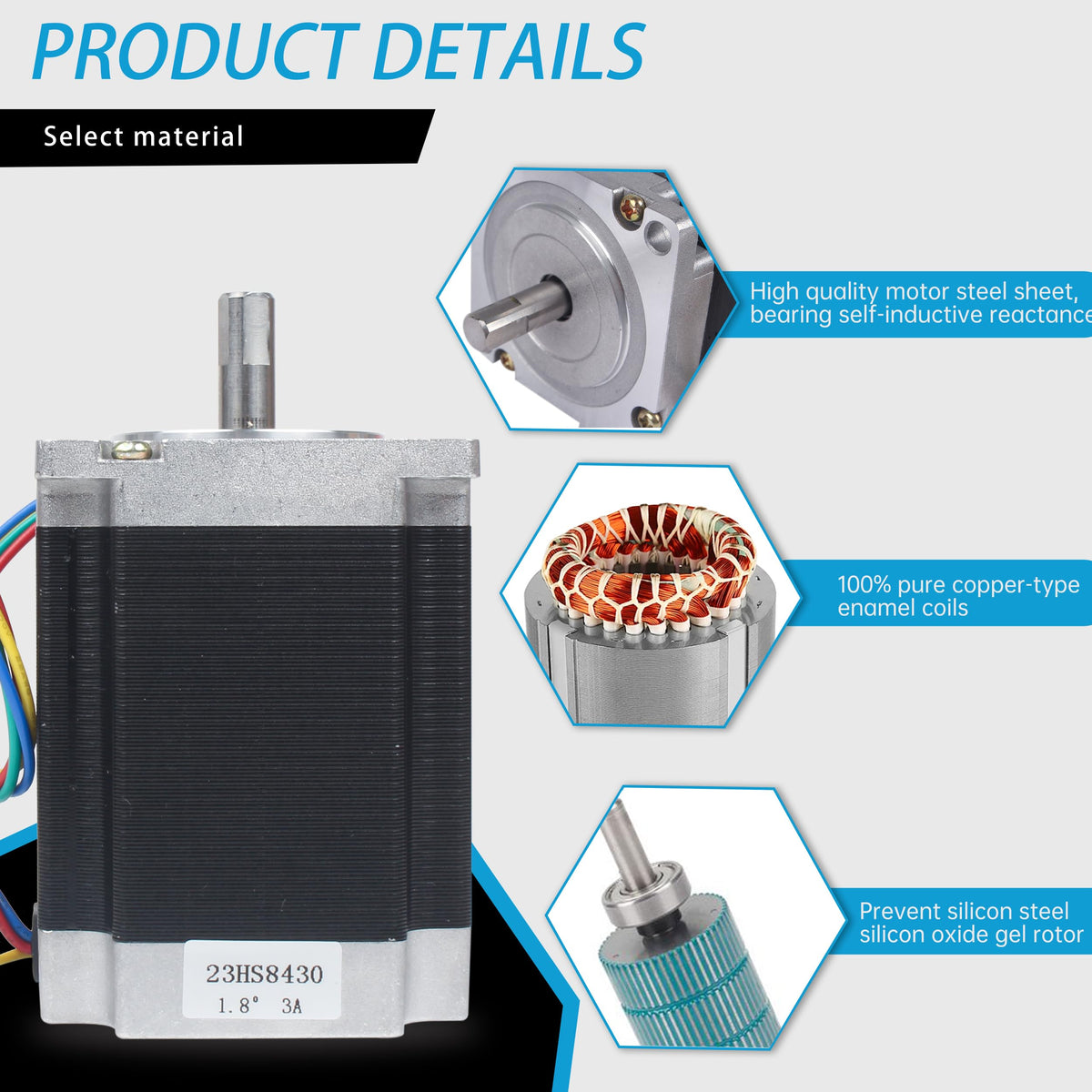 RATTMMOTOR CNC Controller Kit, 3 Axis CNC Kit+Nema23 Stepper Motor