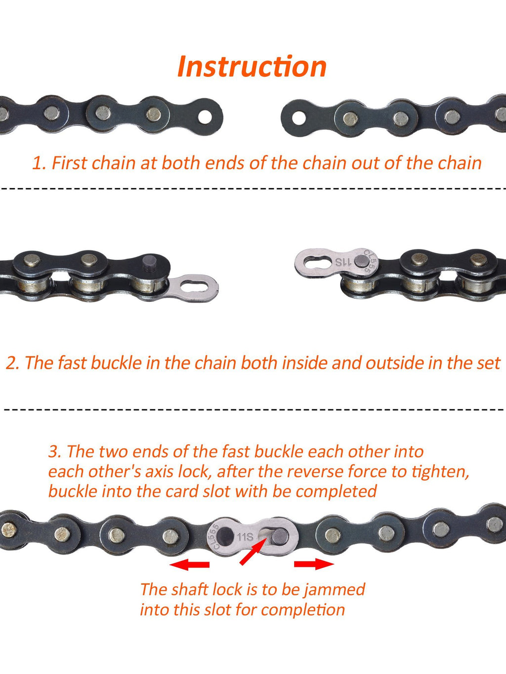 3 Pairs 11 Speed Chain Bicycle Missing Link Quick Speed Chain Link