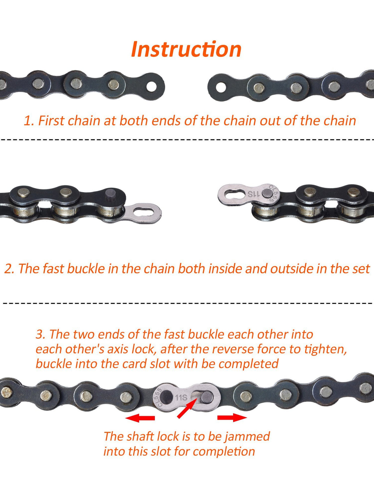 3 Pairs 11 Speed Chain Bicycle Missing Link Quick Speed Chain Link