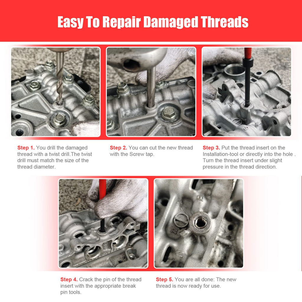 BILITOOLS Helicoil Thread Repair Kit Metric