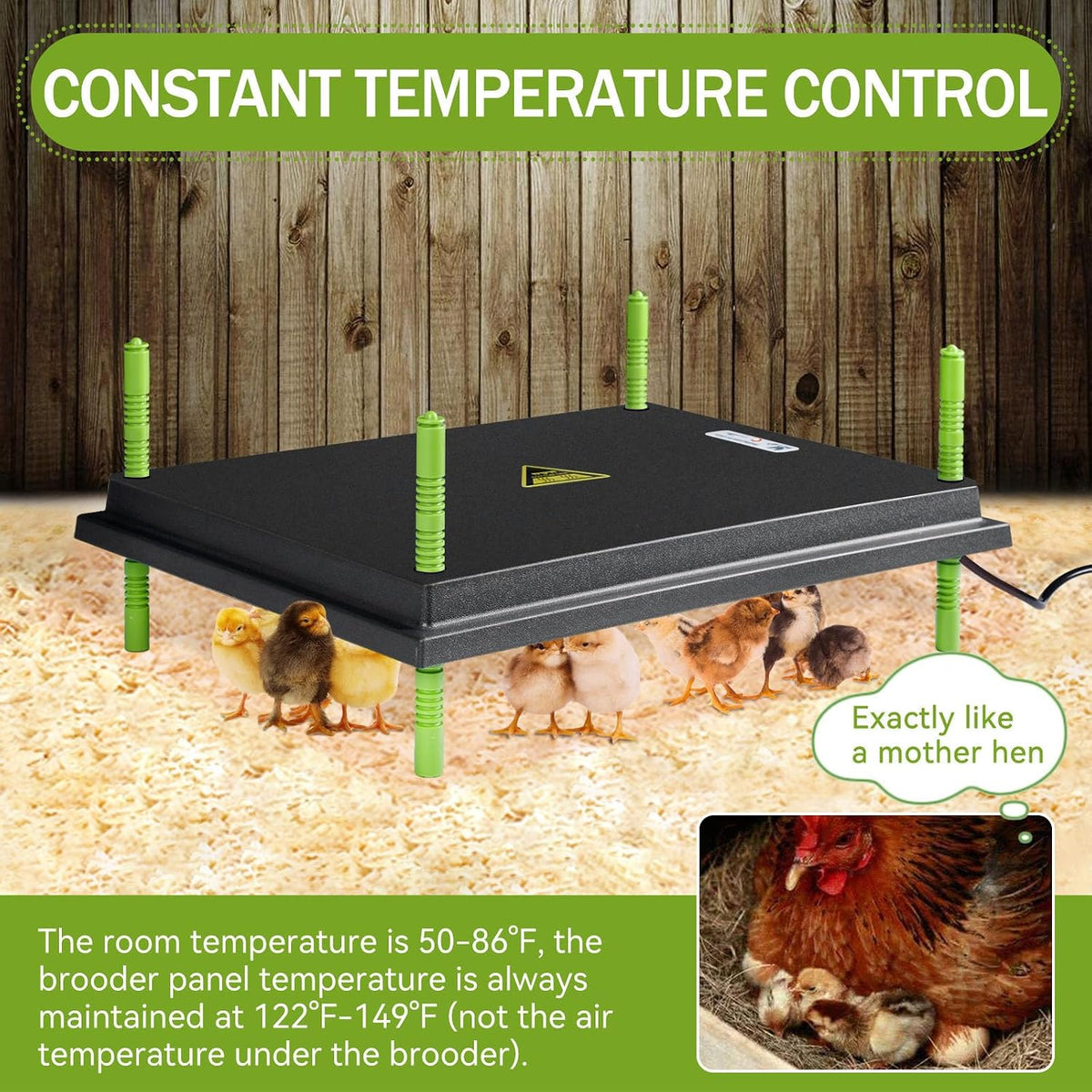 16"x22" Chick Brooder Heater Plate for Up to 50 Baby Chicks Ducks