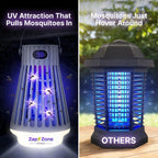Zap Zone Defender Bug Zapper Outdoor Indoor Rechargeable Mosquito Zapper | UV Light USB-C Electric Insect Trap
