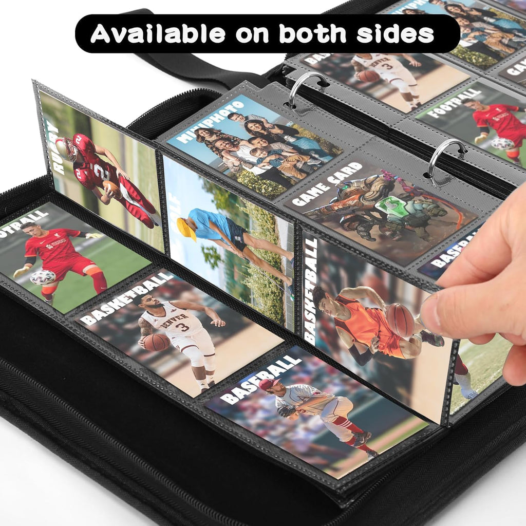 900 Pockets Trading Baseball Card Sleeves Binder, 50 Pages Double-Sided Protector Sports Card Binder Fit for MTG