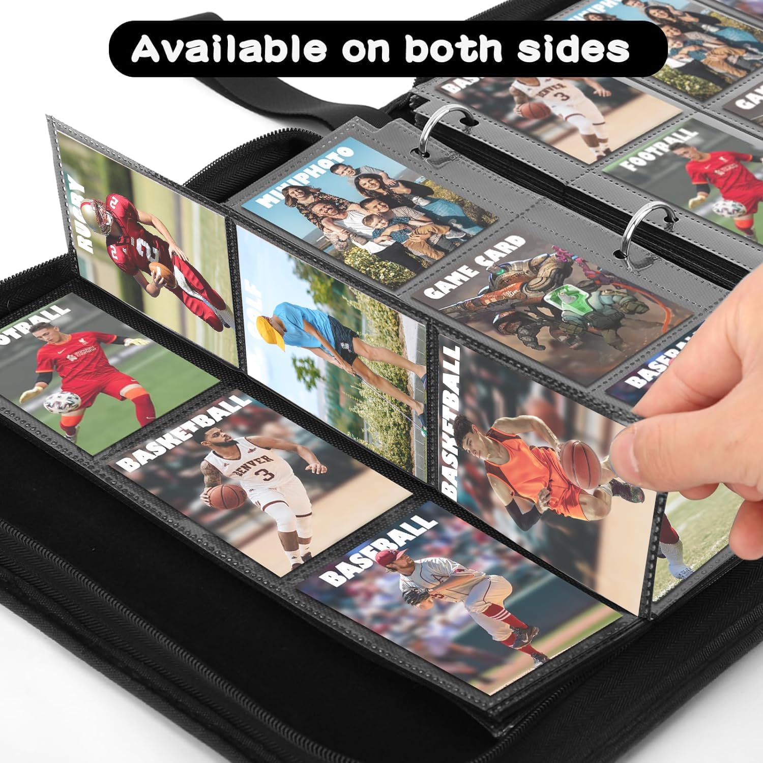 900 Pockets Trading Baseball Card Sleeves Binder, 50 Pages Double-Sided Protector Sports Card Binder Fit for MTG