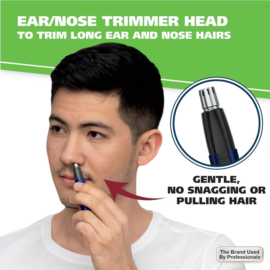 Lithium Battery 2-in-1 Pen Detail Trimmer for Nose, Ear & Eyebrow