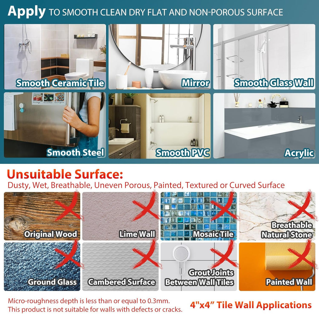 Grab Bars for Bathtubs and Showers 2 Pack Suction Grab Bar, Heavy Duty Shower Handle Removable Bath Handrails for
