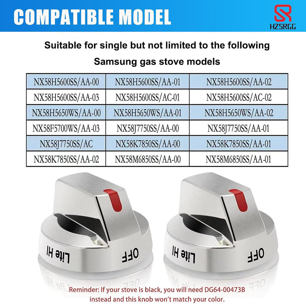 DG64-00473A/B Upgraded Samsung Stove Knob Replacement, Compatible with the Stove knobs of Series Such as Samsung