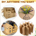100 Pack12x12 Inch Corrugated Cardboard Sheets, 2mm Thick Flat Cardboard