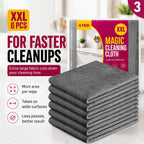 Extra Large Genie Magic Cleaning Cloth, 6PCS Microfiber Magic Cloth