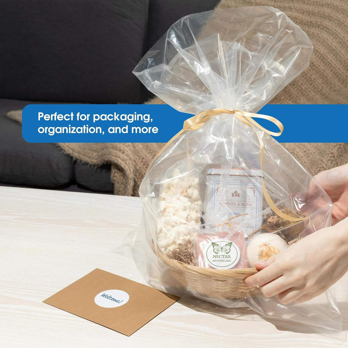 12" X 18" Open-End Flat Clear Poly Bags (100 Count) - 1.1 Mil