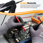 Work Gloves, MicroFoam Nitrile Coated, Seamless Knit Nylon