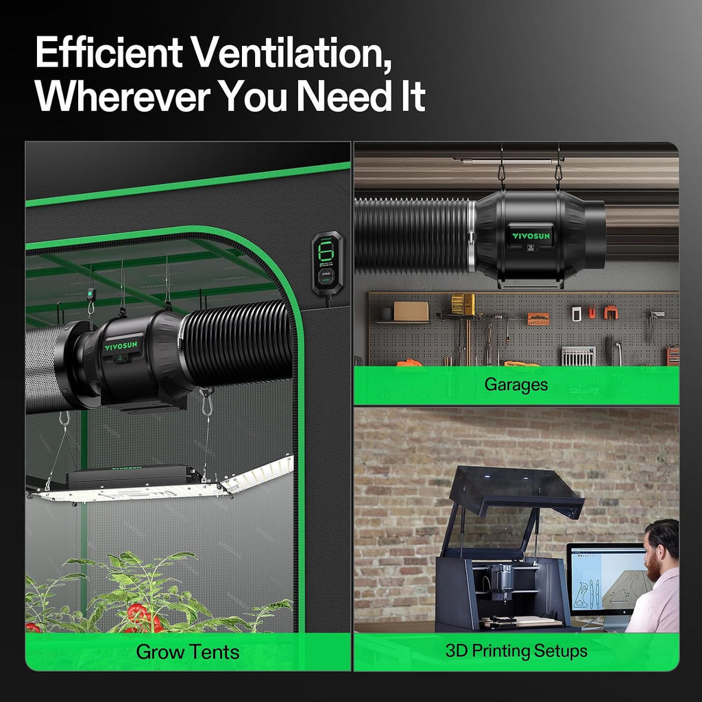 T6 Air Filtration Kit, Inline Fan, Controller, Carbon Filter, Duct | AeroZesh Inline Fan, Speed Controller, Carbon