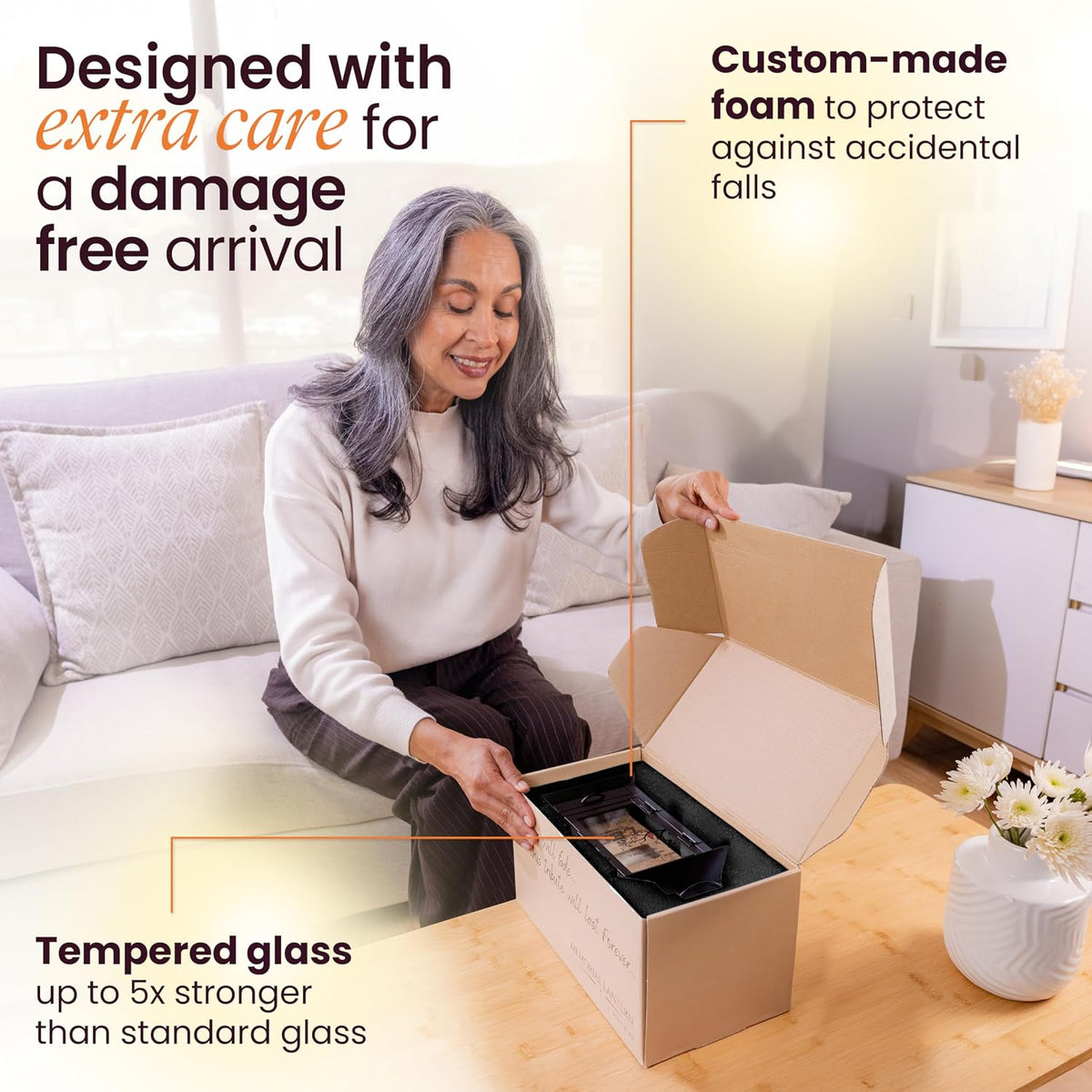 Memorial Lantern with Photo Frame & Keepsake Drawer | Ready-to-Gift Box