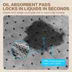 Oil Absorbent Pads, 5.5 oz Oil Absorbent Mat 16" x 18" 200 Pack