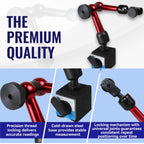 HFS Adjustable Magnetic Base Stand for Dial Indicator, 8mm Clamping Hole