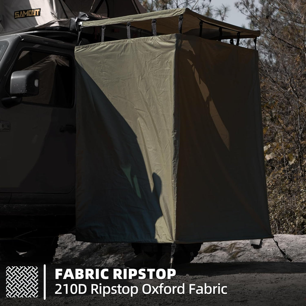 Vehicle Side Shower Room with Roof, 3.3ft x 3.3ft Privacy Shelter Restroom, Car Side Shower Room, Portable Shower