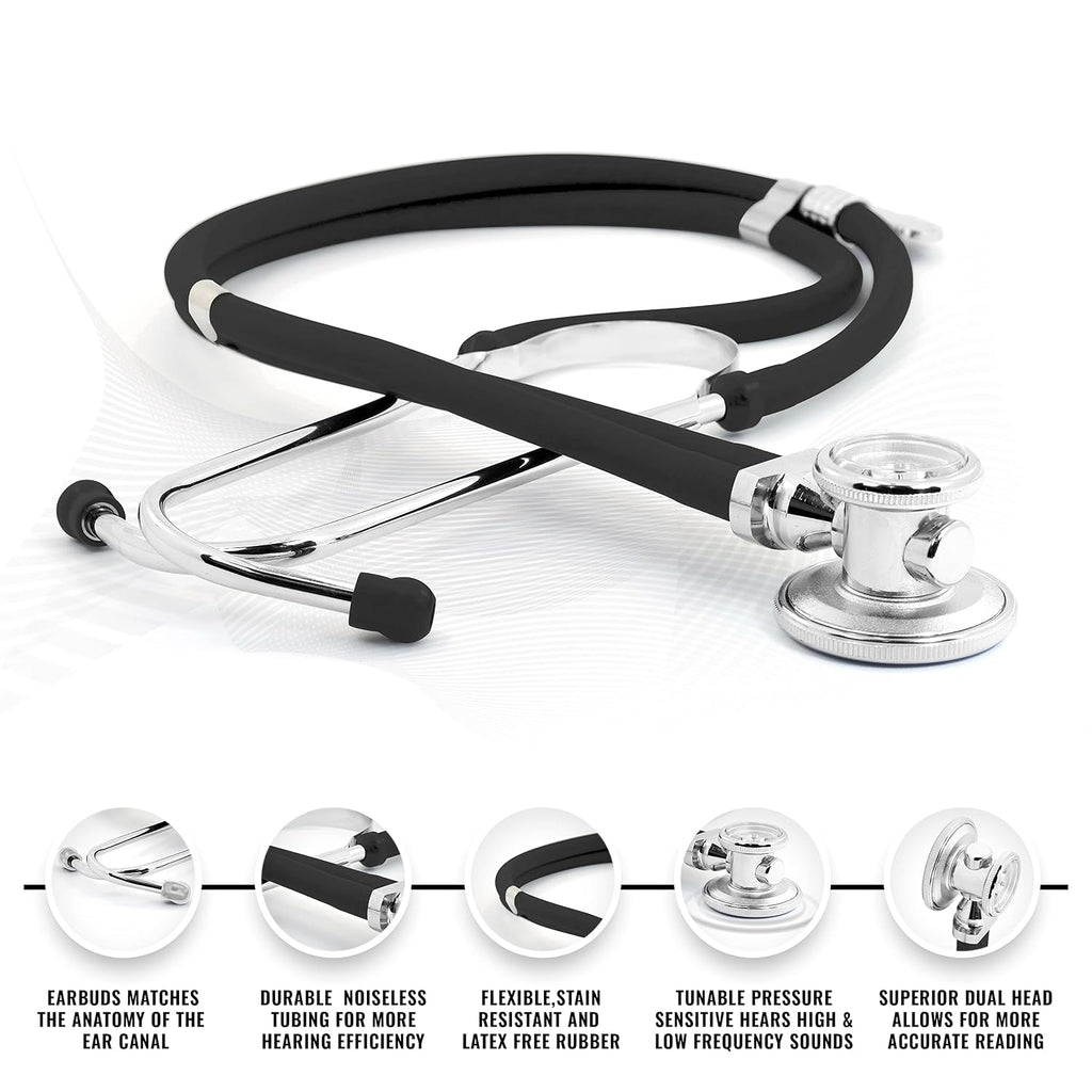 Nurse Essentials for Work Starter Kit, Stethoscope, Blood Pressure Monitor, Otoscope, Tuning Forks and More. 18 Pcs