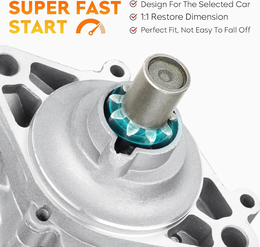 Starter for Honda Accord 98-02 2.3L 96-97 2.2L (Automatic Transmission), for Odyssey 98 2.3L 96-97 2.2L, for Isuzu Oasis 98-99 2.3L 96-97 2.2L, for Acura CL 98-99 2.3L 97 2.2L (Automatic Transmission)