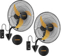 CAMMOO 20 Inch Wall Mount Fan Oscillating, 600D Oxford Cover & Wired Remote