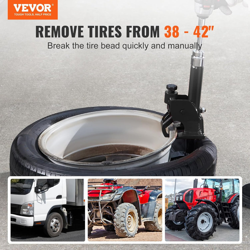 Manual Tire Bead Breaker, 38"-42" Tires Changer Tool, Heavy-Duty Bead Breaking, Easy-Operated Tire Repair Tool for