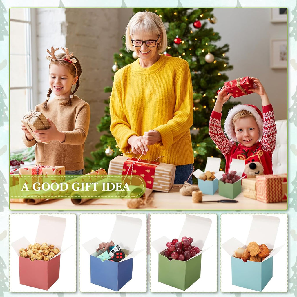 48 Pack Colorful Gift Boxes 12 Colors Small Cardboard