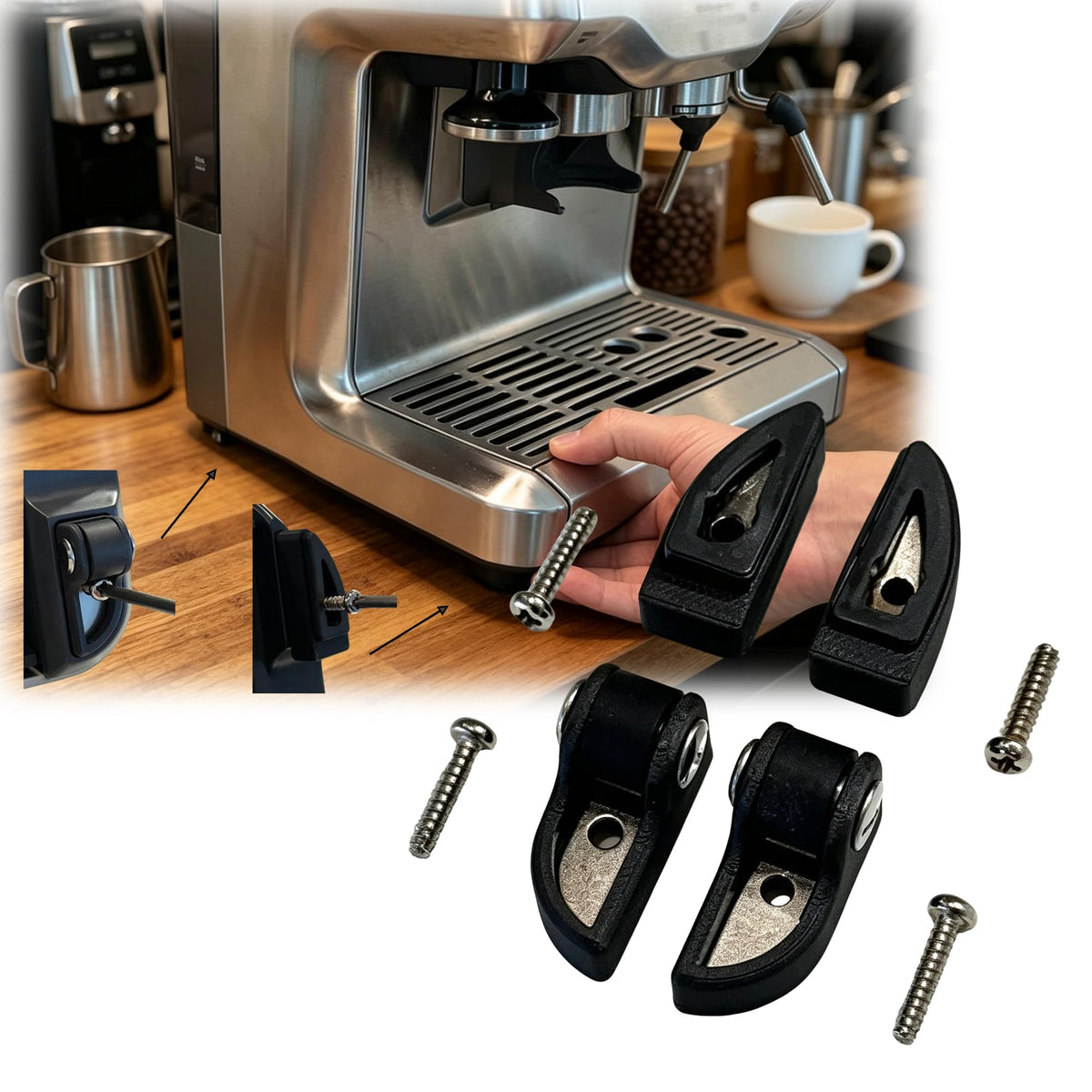 Roller Feet Wheel Set Compatible with Breville Barista Express