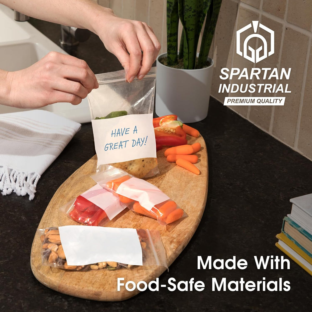 6" X 9" Zip Top Resealable Bags With Writable White Block (1000 Count)