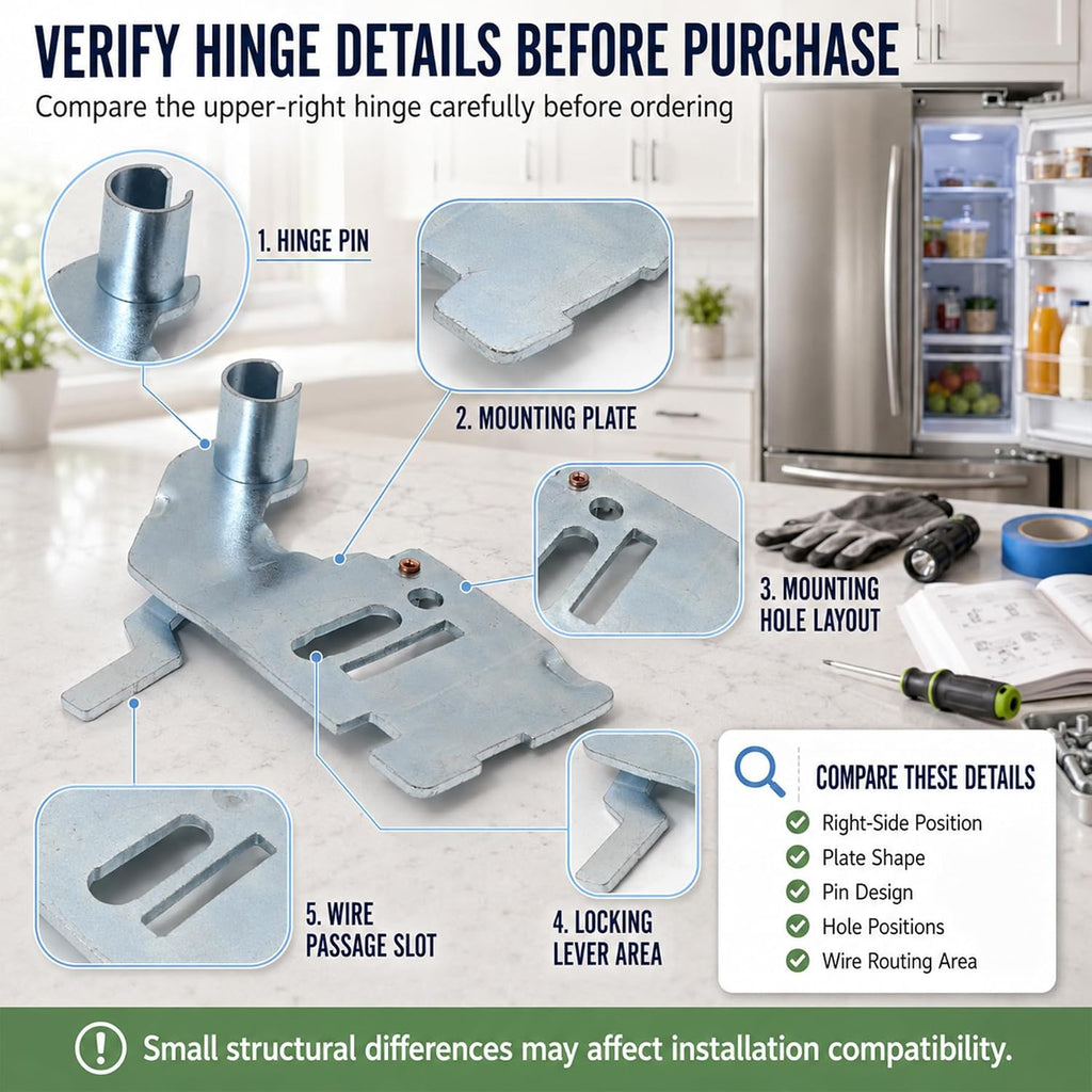 AEH74216502 Upper Door Hinge Replacement for LG Refrigerator