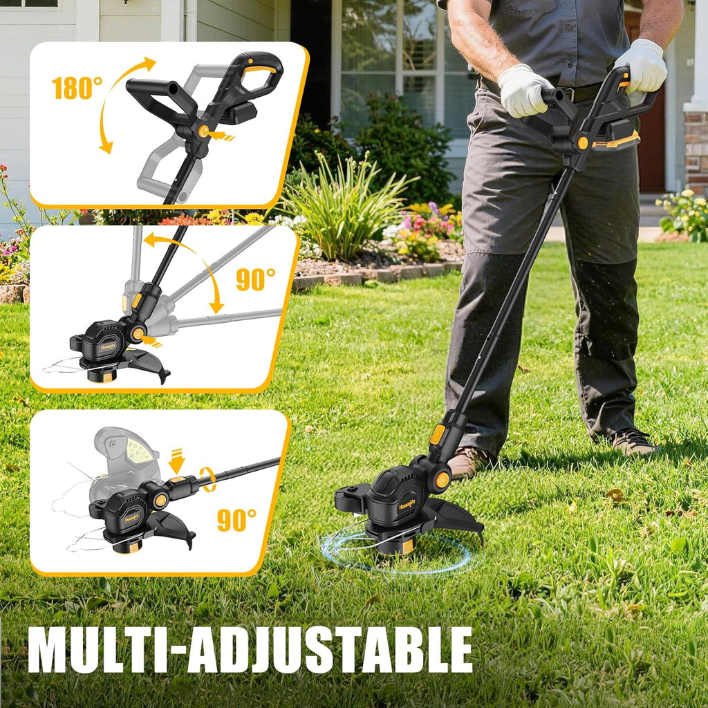 3-in-1 Cordless Weed Eater Compatible with DEWALT 20V Max Battery,Tool Only | 12 Inch String Trimmer with Auto Line