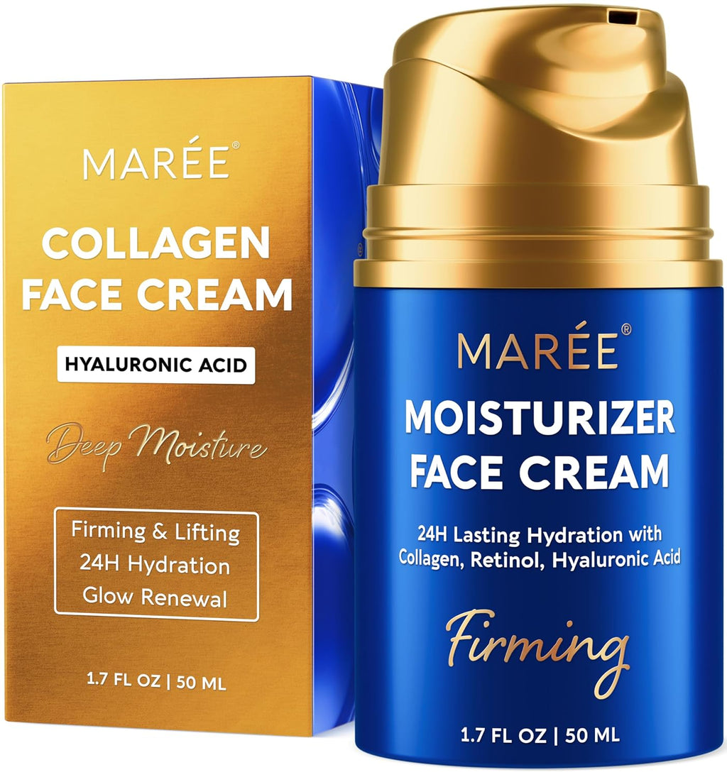 Face Moisturizer – Firming & Lifting Face Cream for Women with Collagen, Retinol & Hyaluronic Acid – Day & Night