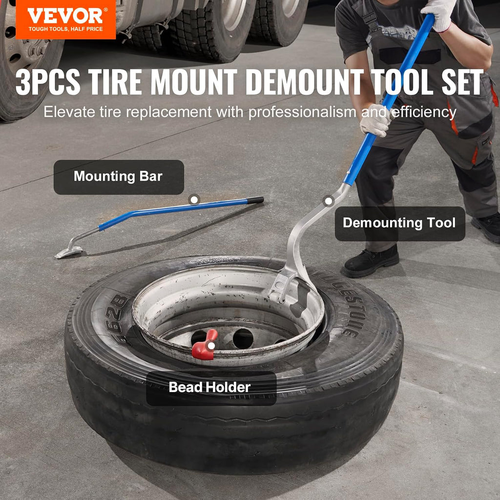 Tire Mount Demount Tool 22.5" to 24.5" Tire Changer Bead Breaker