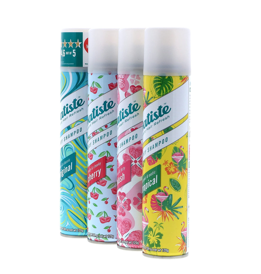 Dry Shampoo Original, Cherry, Blush, Tropical (4 pack) 6.73 oz