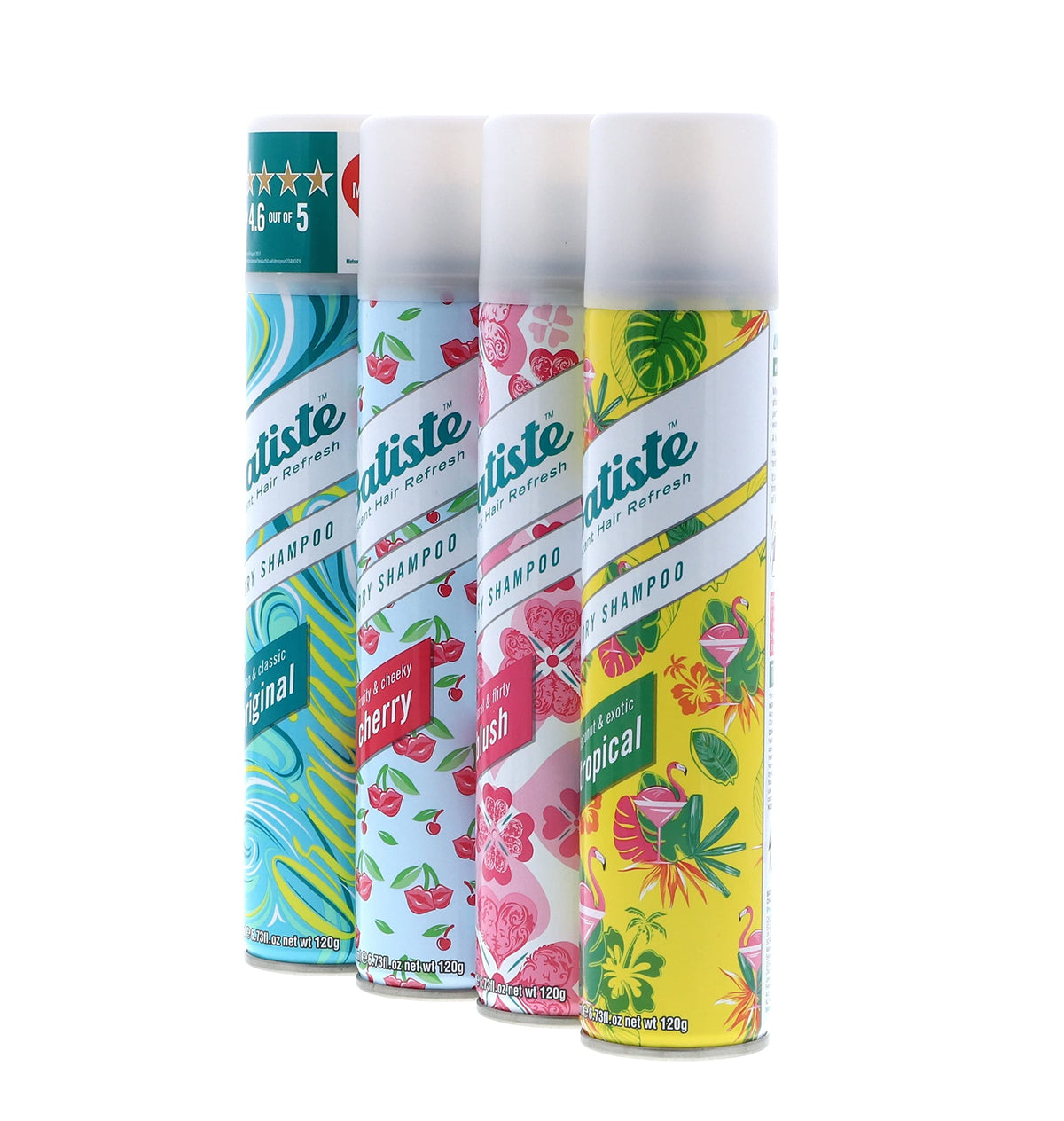 Dry Shampoo Original, Cherry, Blush, Tropical (4 pack) 6.73 oz