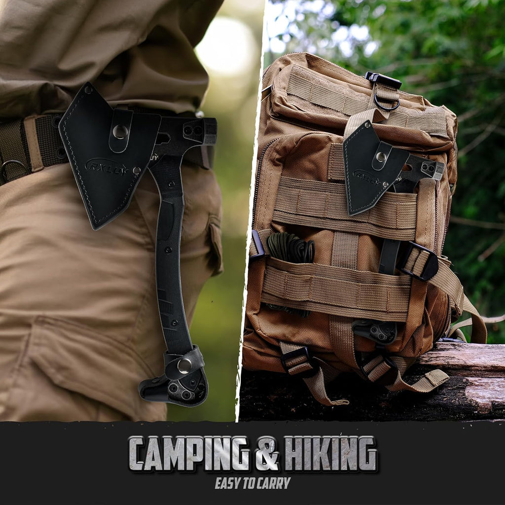 Tactical Axe with G10 Handle Camping Survival Hatchet, Multifunctional Outdoor Hiking Heavy Duty Full Tang Tomahawk