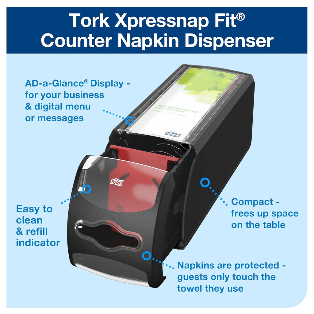 Xpressnap Fit Counter Napkin Dispenser Black N14, 7432000