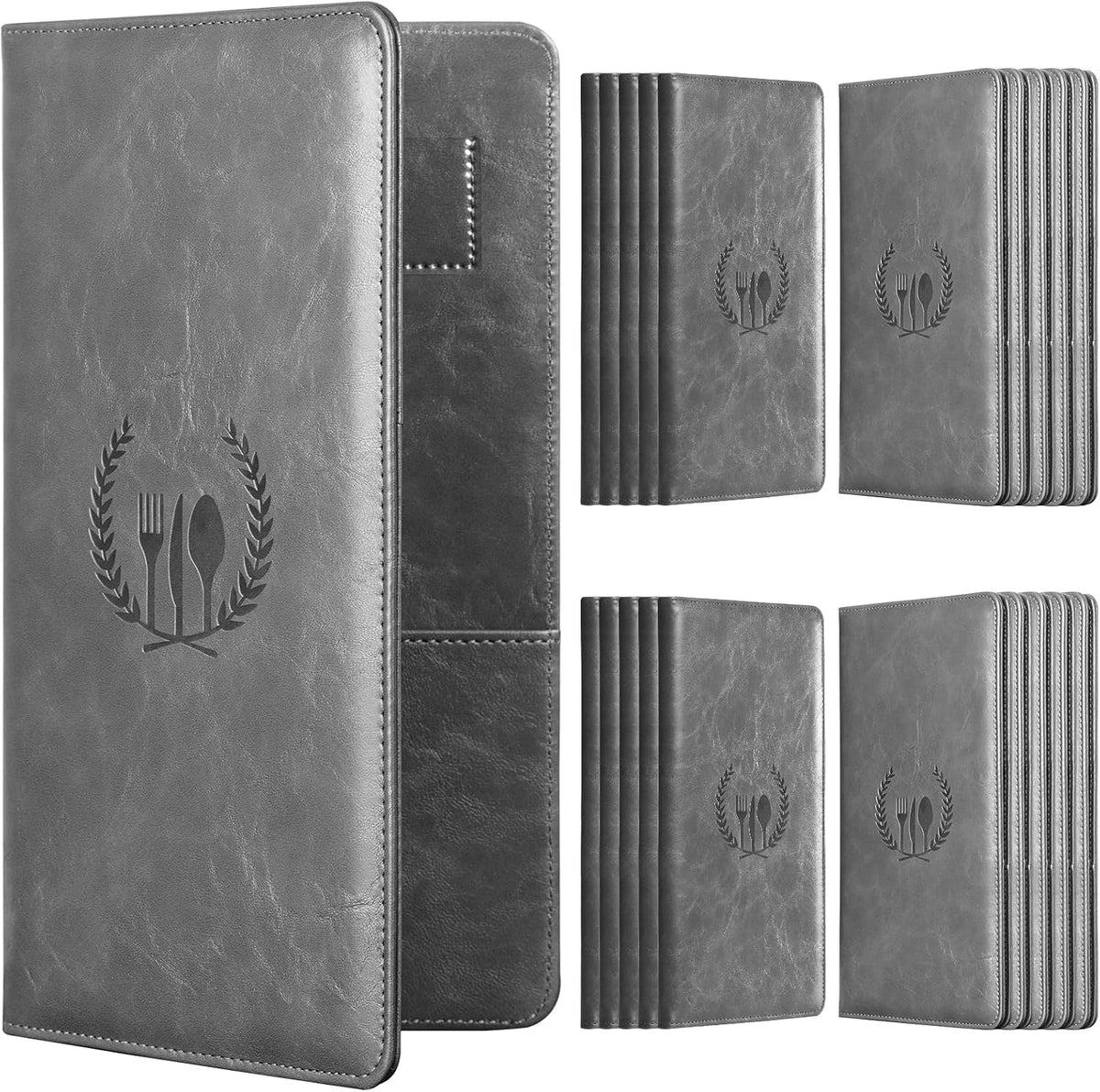 Restaurant Check Presenters - Customer Check Holder for Restaurants, Restaurant Bill Holder, Gray - 20 Pack
