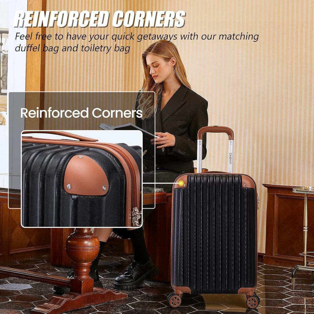 Carry On Luggage Sets 3 Piece, 20 Inch Luggage 22x14x9 Airline Approved with Wheels and TSA Lock, ABS Lightweight
