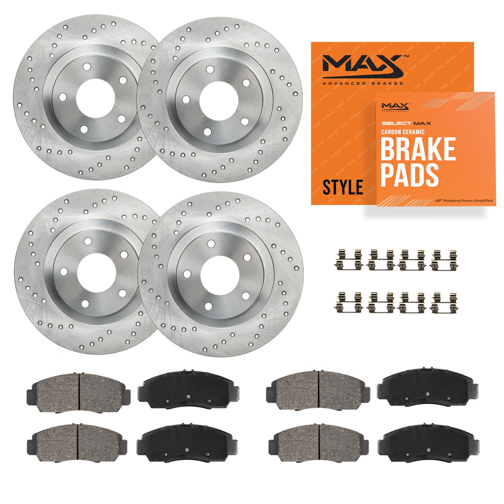 Max Advanced Brakes Front & Rear Brake Kit For Honda CR-V