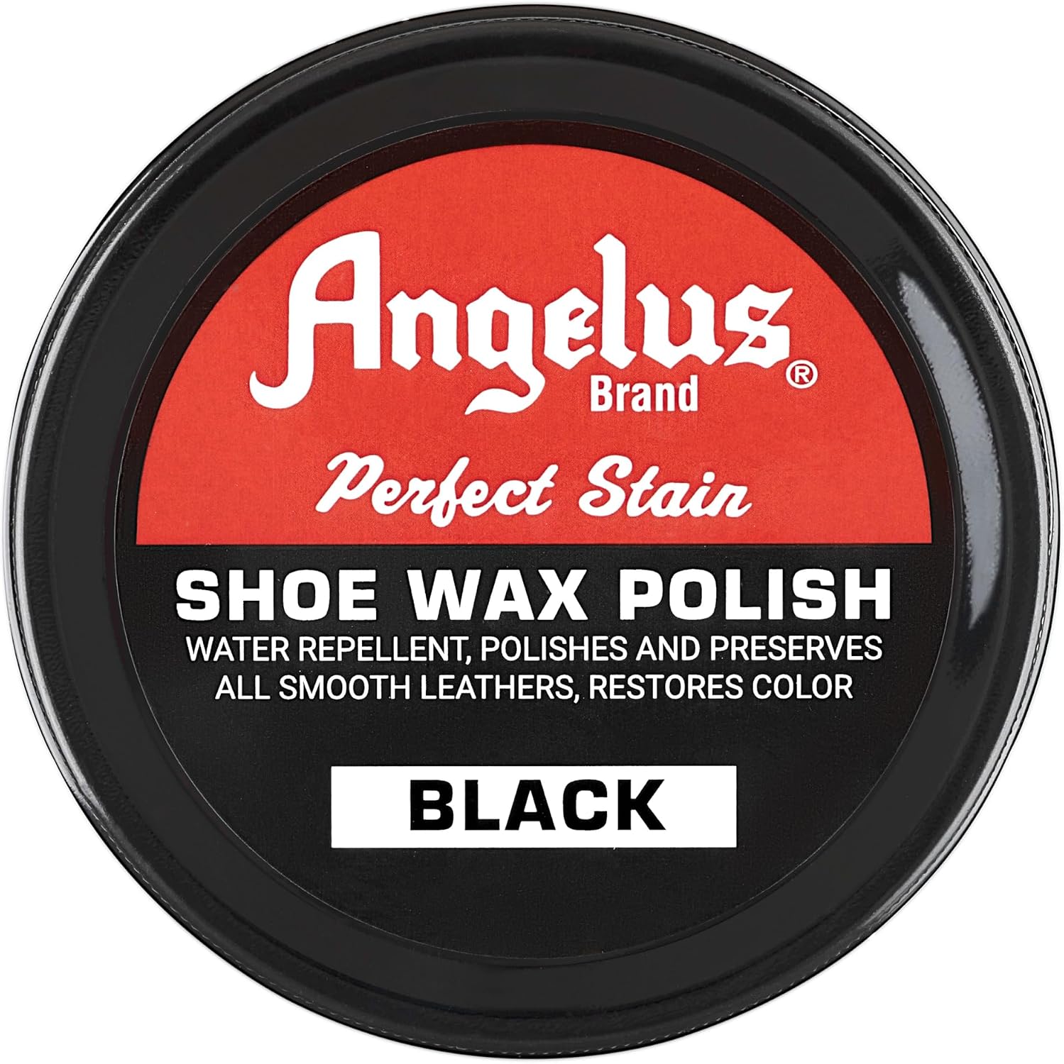 Perfect Stain Shoe Wax Polish, Professional Shoe Polish Solid Paste Wax For Leather Shoes & Boots, 3 fl oz, Black