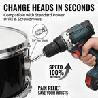 Drum Key Set with Drill Bit Adapter, Speed Standard Keys Chrome