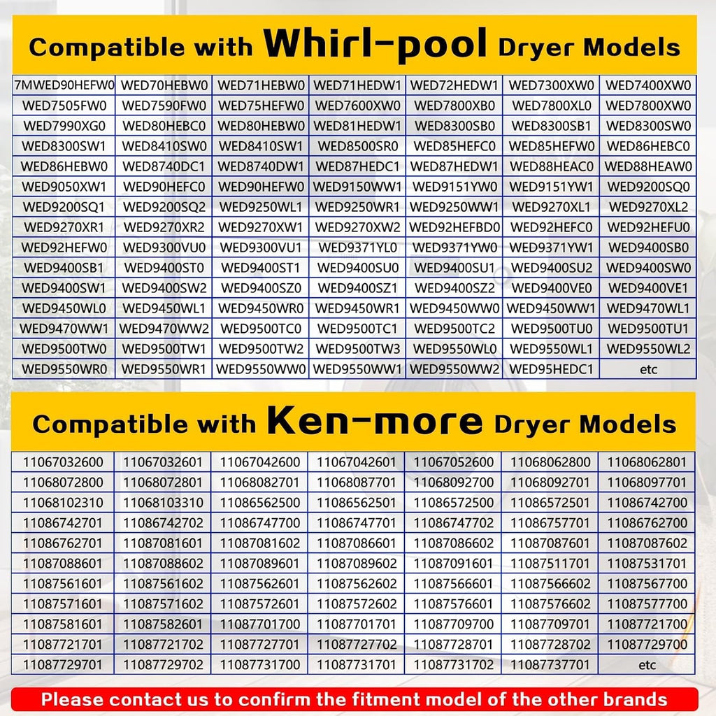 WED8300SW0 WED7800XW0 Dryer Heating Element Fit for Whirl-pool WED85HEFW0