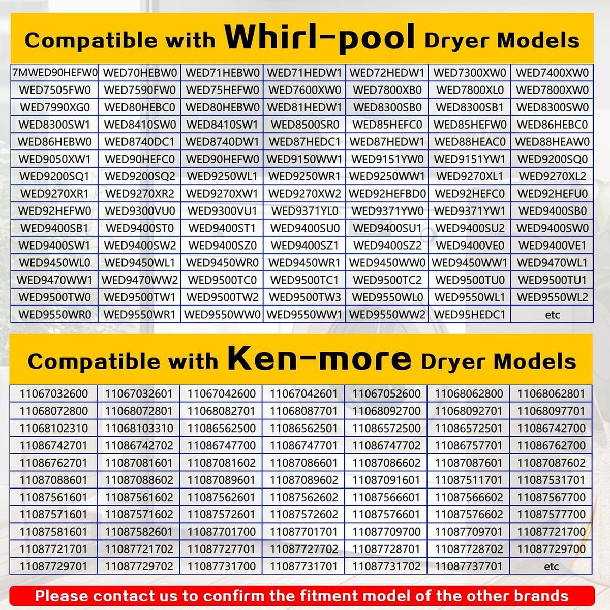 WED8300SW0 WED7800XW0 Dryer Heating Element Fit for Whirl-pool WED85HEFW0