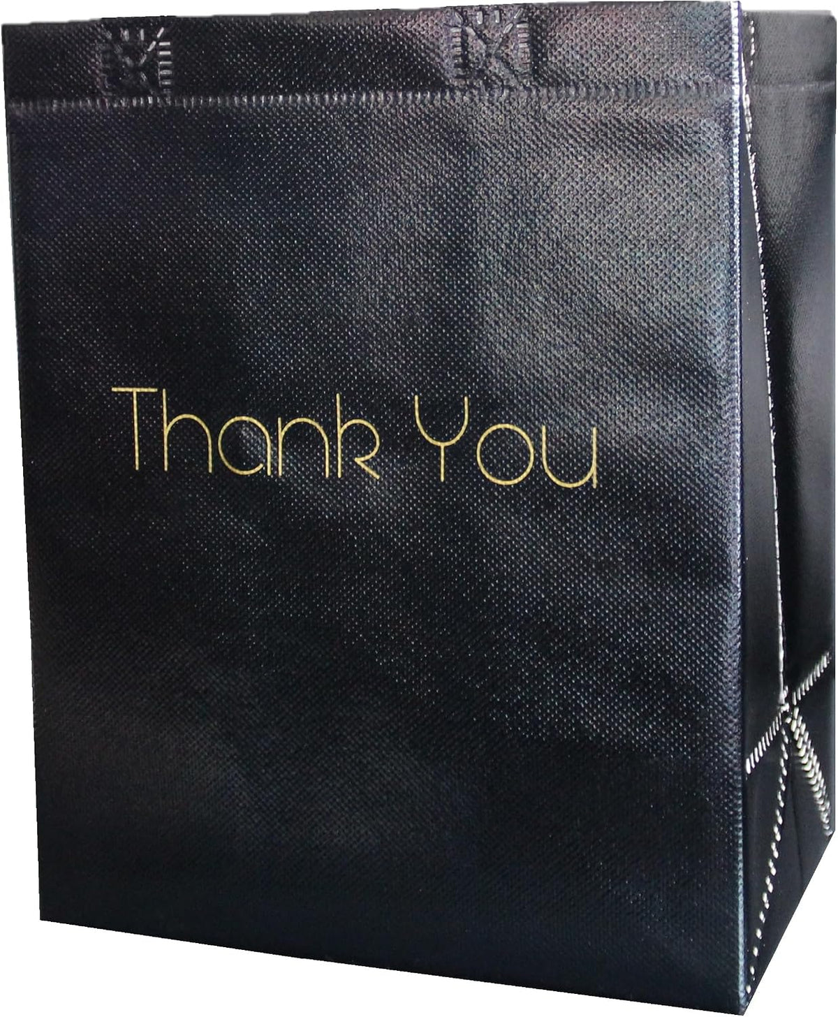 Thank You Gift Bags Bulk - Bulk Pack - Reusable Eco Friendly - 8x10 Inch - Black Glossy Medium