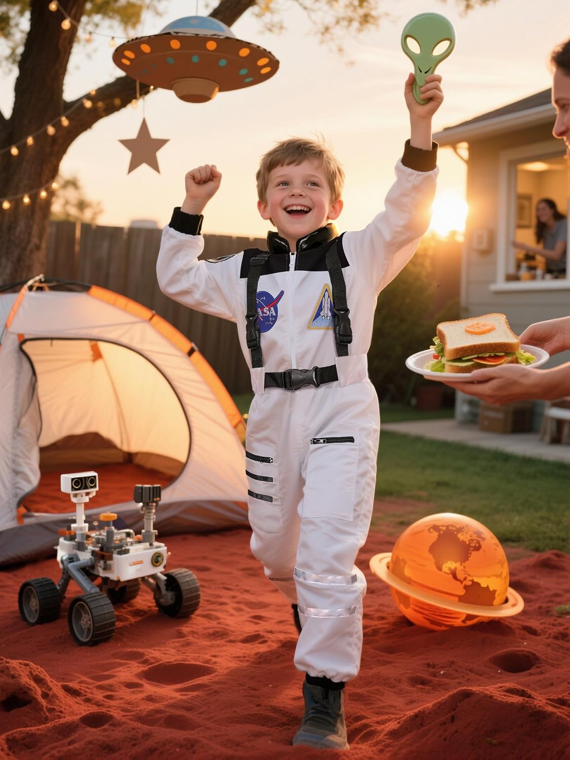 Kids Astronaut Costume for Boys Girls Space Jumpsuit