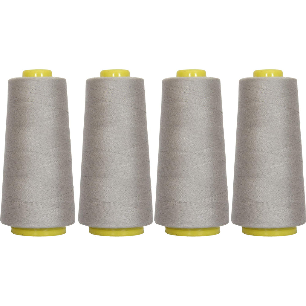 Polyester Serger Thread, 4 Cone Pack 2750yd 40/2, Grey