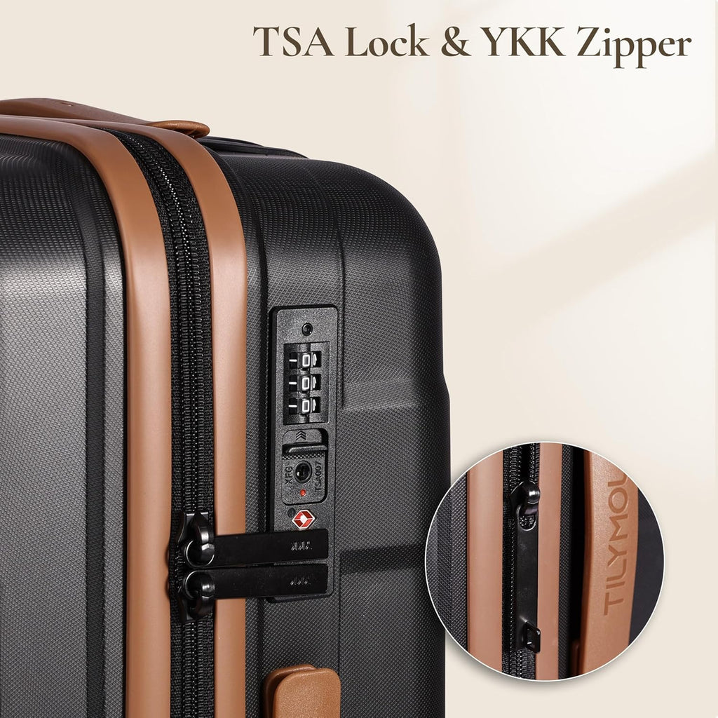 Luggage Sets 3 Piece with Spinner Wheel, Hardside Suitcase Set with TSA Lock, Expandable Lightweight Travel Luggage