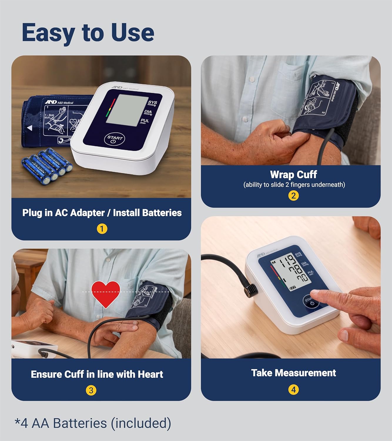 Blood Pressure Monitor for Home Use, UA-651 – Upper Arm Precise BP Machine – Wide Range Cuff (8.6-16.5” / 22-42cm)