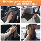 Microfiber Drying Towels for Cars Detailing 16 x 24inch 6 Pack Grey